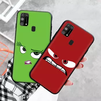 Черный чехол для Xiaomi Redmi 13C Note 9 iPhone XR 7 8 14 15 11 12 13 X XS Pro Max Samsung A25 S23 S24 FE Ultra Plus aces Emoji Redmi 12C чёрный