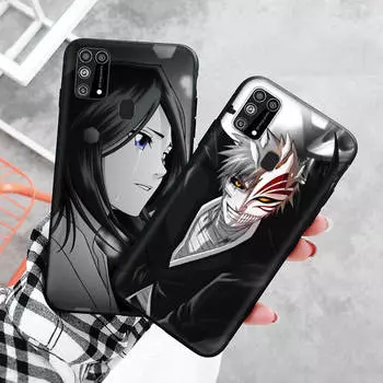 Черный чехол для Xiaomi Redmi 13C Note 9 iPhone XR 7 8 14 15 11 12 13 X XS Pro Max Samsung A25 S23 S24 FE Ultra Plus Bleach Samsung S20 Ultra бездна