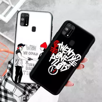 Черный чехол для Xiaomi Redmi 13C Note 9 iPhone XR 7 8 14 15 11 12 13 X XS Pro Max Samsung A25 S23 S24 FE Ultra Plus Twenty One Pilots Redmi Note 6 Pro чёрный