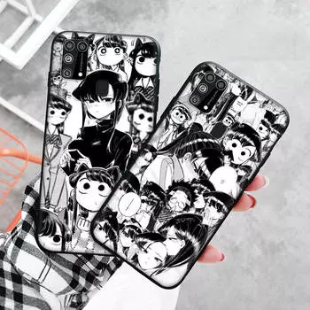 Черный чехол для Xiaomi Redmi 13C Note 9 iPhone XR 7 8 14 15 11 12 13 X XS Pro Max Samsung A25 S23 S24 FE Ultra Plus Komi San Redmi Note 10s бездна