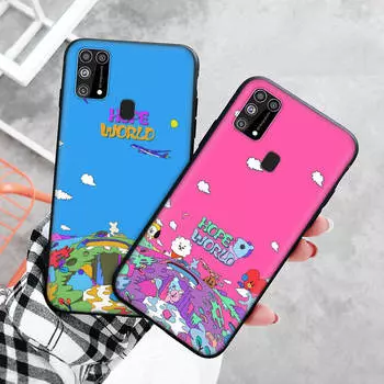 Черный чехол для Xiaomi Redmi 13C Note 9 iPhone XR 7 8 14 15 11 12 13 X XS Pro Max Samsung A25 S23 S24 FE Ultra Plus Hope World Samsung A33 5G бездна