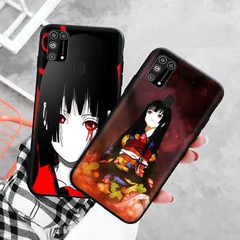 Черный чехол для Xiaomi Redmi 13C Note 9 iPhone XR 7 8 14 15 11 12 13 X XS Pro Max Samsung A25 S23 S24 FE Ultra Plus Hell Girl Xiaomi Poco F3 GT бездна