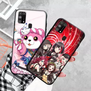 Черный чехол для Xiaomi Redmi 13C Note 9 iPhone XR 7 8 14 15 11 12 13 X XS Pro Max Samsung A25 S23 S24 FE Ultra Plus BanG Dream Samsung S23 бездна