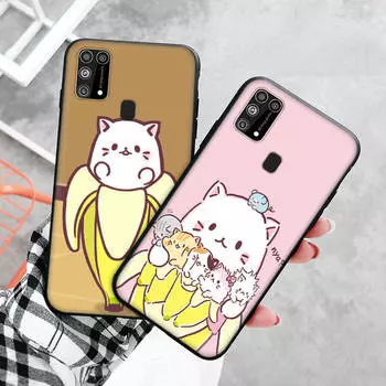 Черный чехол для Xiaomi Redmi 13C Note 9 iPhone XR 7 8 14 15 11 12 13 X XS Pro Max Samsung A25 S23 S24 FE Ultra Plus Bananya Redmi 10 бездна