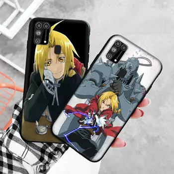 Черный чехол для Xiaomi Redmi 13C Note 9 iPhone XR 7 8 14 15 11 12 13 X XS Pro Max Samsung A25 S23 S24 FE Ultra Plus Fullmetal Alchemist Brotherhood Redmi Note 12 4G бездна