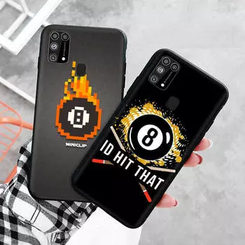 Черный чехол для Xiaomi Redmi 13C Note 9 iPhone XR 7 8 14 15 11 12 13 X XS Pro Max Samsung A25 S23 S24 FE Ultra Plus 8 Ball Pool Samsung J7 Pro бездна