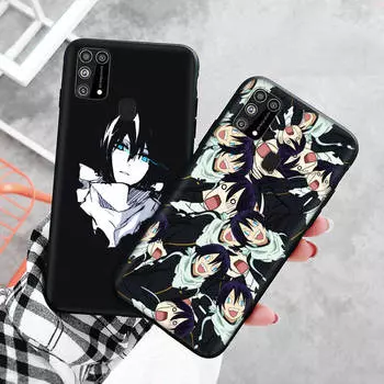 Черный чехол для Xiaomi Redmi 13C Note 9 iPhone XR 7 8 14 15 11 12 13 X XS Pro Max Samsung A25 S23 S24 FE Ultra Plus Noragami Anime Samsung M21 бездна