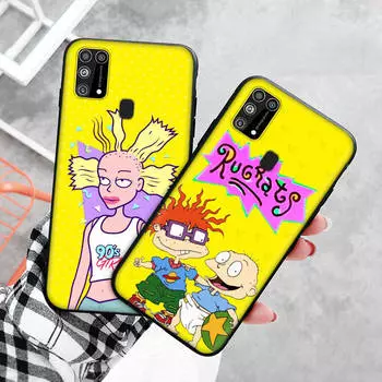 Черный чехол для Xiaomi Redmi 13C Note 9 iPhone XR 7 8 14 15 11 12 13 X XS Pro Max Samsung A25 S23 S24 FE Ultra Plus Rugrats Amazing Samsung S20 Ultra бездна