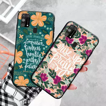 Черный чехол для Xiaomi Redmi 13C Note 9 iPhone XR 7 8 14 15 11 12 13 X XS Pro Max Samsung A25 S23 S24 FE Ultra Plus Библейский стих Samsung J8 2018 чёрный