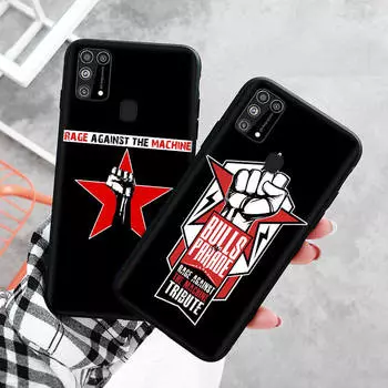 Черный чехол для Xiaomi Redmi 13C Note 9 iPhone XR 7 8 14 15 11 12 13 X XS Pro Max Samsung A25 S23 S24 FE Ultra Plus Rage Against The Machine iPhone 12 Pro Max бездна