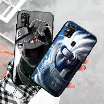 Черный чехол для Xiaomi Redmi 13C Note 9 iPhone XR 7 8 14 15 11 12 13 X XS Pro Max Samsung A25 S23 S24 FE Ultra Plus Наруто Какаши Redmi 7 бездна