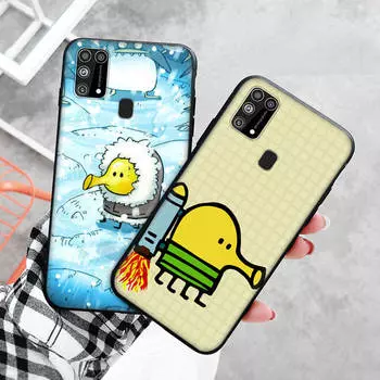 Черный чехол для Xiaomi Redmi 13C Note 9 iPhone XR 7 8 14 15 11 12 13 X XS Pro Max Samsung A25 S23 S24 FE Ultra Plus Doodle Jump Samsung A30S бездна