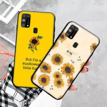 Черный чехол для Xiaomi Redmi 13C Note 9 iPhone XR 7 8 14 15 11 12 13 X XS Pro Max Samsung A25 S23 S24 FE Ultra Plus Sunflower Redmi 9T бездна
