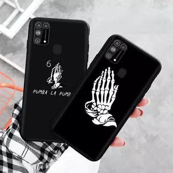 Черный чехол для Xiaomi Redmi 13C Note 9 iPhone XR 7 8 14 15 11 12 13 X XS Pro Max Samsung A25 S23 S24 FE Ultra Plus Drake 6 God iPhone 13 Pro чёрный