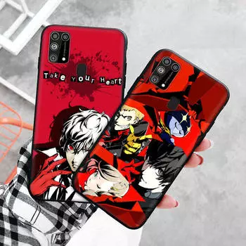 Черный чехол для Xiaomi Redmi 13C Note 9 iPhone XR 7 8 14 15 11 12 13 X XS Pro Max Samsung A25 S23 S24 FE Ultra Plus persona 5 Joker iPhone 14 Pro Max бездна