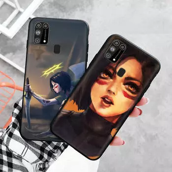 Черный чехол для Xiaomi Redmi 13C Note 9 iPhone XR 7 8 14 15 11 12 13 X XS Pro Max Samsung A25 S23 S24 FE Ultra Plus Alita Battle Angel Samsung A53 5G бездна