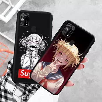 Черный чехол для Xiaomi Redmi 13C Note 9 iPhone XR 7 8 14 15 11 12 13 X XS Pro Max Samsung A25 S23 S24 FE Ultra Plus Toga Himiko Redmi 6A бездна