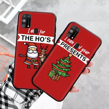 Черный чехол для Xiaomi Redmi 13C Note 9 iPhone XR 7 8 14 15 11 12 13 X XS Pro Max Samsung A25 S23 S24 FE Ultra Plus рождественские элементы Samsung M30 бездна