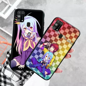 Черный чехол для Xiaomi Redmi 13C Note 9 iPhone XR 7 8 14 15 11 12 13 X XS Pro Max Samsung A25 S23 S24 FE Ultra Plus No Game No Life iPhone 12 Pro Max бездна