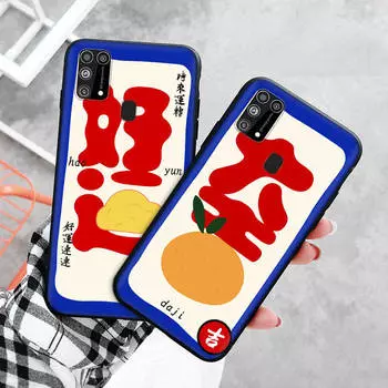 Черный чехол для Xiaomi Redmi 13C Note 9 iPhone XR 7 8 14 15 11 12 13 X XS Pro Max Samsung A25 S23 S24 FE Ultra Plus китайский Lucky Redmi Note 12 Pro 4G чёрный