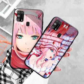 Черный чехол для Xiaomi Redmi 13C Note 9 iPhone XR 7 8 14 15 11 12 13 X XS Pro Max Samsung A25 S23 S24 FE Ultra Plus Darling in the FranXX Samsung A33 5G чёрный