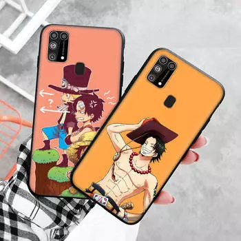 Черный чехол для Xiaomi Redmi 13C Note 9 iPhone XR 7 8 14 15 11 12 13 X XS Pro Max Samsung A25 S23 S24 FE Ultra Plus One Piece Ace Redmi 9T бездна