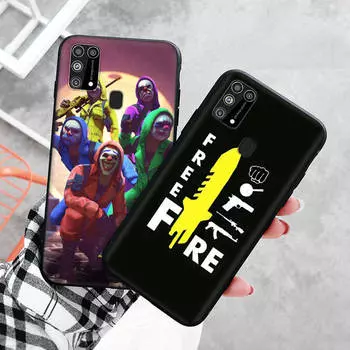 Черный чехол для Xiaomi Redmi 13C Note 9 iPhone XR 7 8 14 15 11 12 13 X XS Pro Max Samsung A25 S23 S24 FE Ultra Plus Free Fire Game Samsung J6 Plus бездна