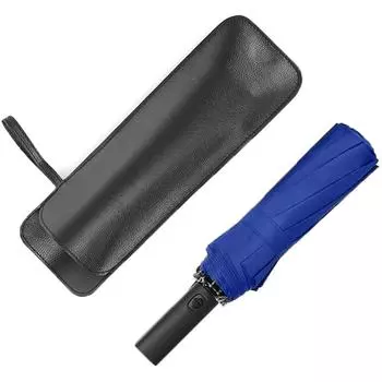 Черный чехол для зонта из искусственной кожи, портативный водонепроницаемый карман для хранения зонтика, водопоглощающая сумка для зонта, ультратонкая