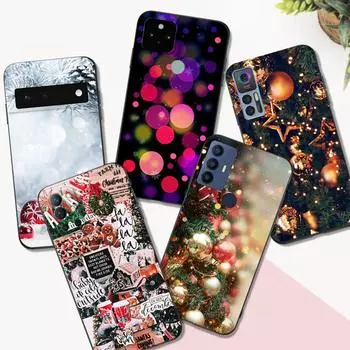 Черный чехол из ТПУ для Google Pixel 4 4A 4XL 5 5A 5XL 6 6A 7 PRO, зимний чехол для девочек, Рождество Pixel 4A 4G