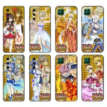 Черный чехол из ТПУ для Huawei P30 Lite P30 Pro P40, чехол для Huawei P40 LITE EP Smart 2020, чехол с изображением японского аниме Fairy Tail huawei P Smart 2020