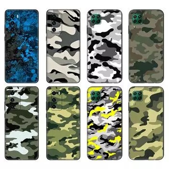 Черный чехол из ТПУ для Huawei P30 Lite P30 Pro P40, чехол для Huawei P40 LITE EP, умный чехол с камуфляжным рисунком, камуфляжный военный армейский чехол huawei P Smart 2020