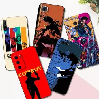 Черный чехол из ТПУ для Huawei P30 Lite P30 Pro P40 LITE EP Smart 2020 Cover Space Cowboy Bebop huawei P40 lite 5G