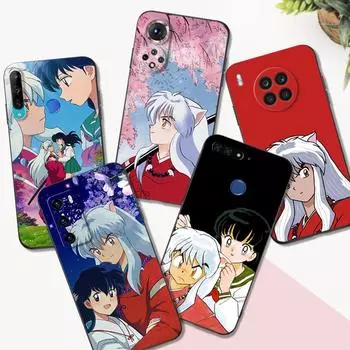 Черный чехол из ТПУ для Huawei P30 Lite P30 Pro P40 LITE EP Smart 2020 Cover yashahime Inuyasha huawei P30 Pro