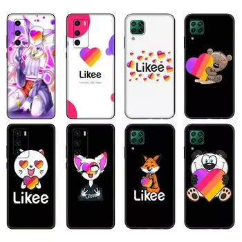 Черный чехол из ТПУ для Huawei P30 Lite P30 Pro P40, чехол для Huawei P40 LITE EP, умный чехол, модный чехол Likee, кот, медведь, любовь, сердце huawei P Smart 2020