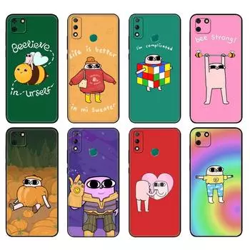 Черный чехол из ТПУ для Huawei Y9S Y6S Y8S Y5P Y7P Y8P чехол для Huawei Y5 lite Prime 2018 Y6 2019 чехол с рисунком ketnipz красочный милый huawei Y5 Prime 2018