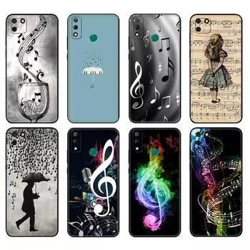 Черный чехол из ТПУ для Huawei Y9S Y6S Y8S Y5P Y7P Y8P чехол для Huawei Y5 lite Prime Y6 чехол с музыкальными нотами скрипка классическая музыка huawei Y5 Prime 2018