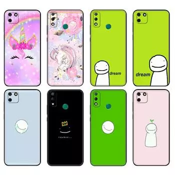 Черный чехол из ТПУ для Huawei Y9S Y6S Y8S Y5P Y7P Y8P, чехол для Huawei Y5 lite Prime 2018 Y6 2019, чехол Dream Smp Smile huawei Y7P