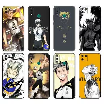 Черный чехол из ТПУ для Huawei Y9S Y6S Y8S Y5P Y7P Y8P Чехол для Huawei Y5 lite Prime 2018 Y6 2019 Чехол Haikyuu bokuto koutarou huawei Y5 Prime 2018