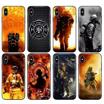 Черный чехол из ТПУ для iPhone 5 5S SE 2020 6 6s 7 8 plus x 10, чехол для iPhone XR XS 11 pro MAX, чехол Firefighter Heroes Fireman iphone 5 5S SE