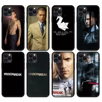 Черный чехол из ТПУ для iPhone 5 5S SE 2020 6 6S 7 8 Plus X 10 XR XS 11 12 mini pro MAX задняя крышка чехол Prison Break iphone 5 5S SE