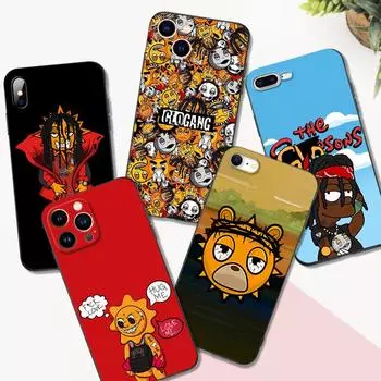 Черный чехол из ТПУ для iPhone 5 5S SE 2020 6 6S 7 8 plus x 10 XR XS 11 12 13 mini pro MAX задняя крышка Fundas Glo Gang Chief Keef Capa iphone XR