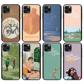 Черный чехол из ТПУ для iPhone 5 5s se 2020 6 6s 7 8 plus x 10 XR XS 11 12 mini pro MAX задняя крышка Назови меня своим именем iphone 5 5S SE