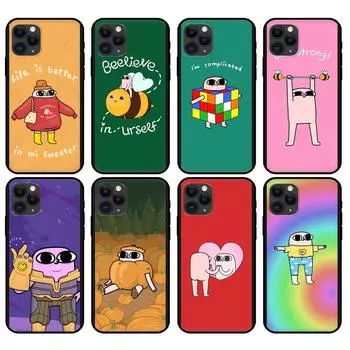 Черный чехол из ТПУ для iphone 5 5S se 2020 6 6s 7 8 plus x 10 XR XS 11 12 mini pro MAX задняя крышка с рисунком ketnipz красочный милый iphone 5 5S SE