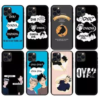 Черный чехол из ТПУ для iPhone 5 5s se 2020 6 6s 7 8 plus x 10 XR XS 11 12 mini pro MAX задняя крышка Oya Oya Oya Haikyuu iphone 5 5S SE