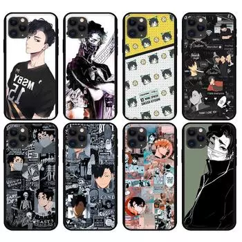 Черный чехол из ТПУ для iPhone 5 5s se 2020 6 6s 7 8 plus x 10 XR XS 11 12 mini pro MAX задняя крышка Sakusa Kiyoomi Haikyuu iphone 5 5S SE