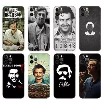 Черный чехол из ТПУ для iPhone 5 5s se 2020 6 6s 7 8 plus x 10 XR XS 11 12 13 mini pro MAX задняя крышка Pablo Escobar iphone 11pro MAX