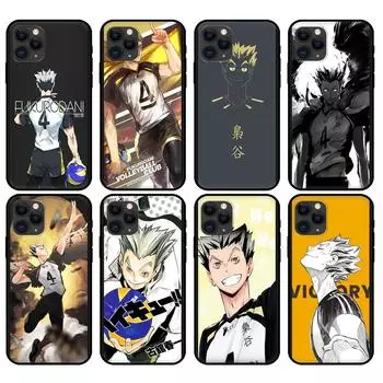 Черный чехол из ТПУ для iPhone 5 5s se 2020 6 6s 7 8 plus x 10 XR XS 11 12 mini pro MAX задняя крышка Haikyuu bokuto koutarou iphone 5 5S SE