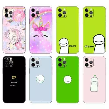 Черный чехол из ТПУ для iPhone 5 5s se 2020 6 6s 7 8 plus x 10 XR XS 11 12 13 mini pro MAX задняя крышка Dream Smp Smile iphone 6 6S