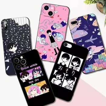 Черный чехол из ТПУ для iPhone 5 5s se 2020 6 6s 7 8 plus x 10 XR XS 11 12 13 mini pro MAX задняя крышка Omori iphone 7 8