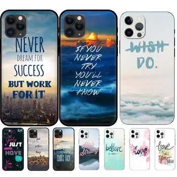 Черный чехол из ТПУ для iPhone 5 5S SE 2020 6 6S 7 8 plus x 10 XR XS 11 12 13 mini pro MAX задняя крышка вдохновляющий мотивационный iphone 5 5S SE 2016